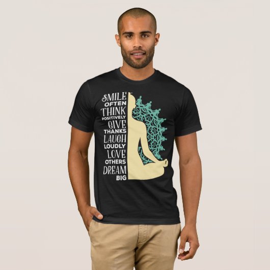 ヨガ瞑想引用文禅宗 Tシャツ (正面フル)
