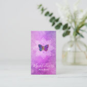 **ヨガ瞑想心を込めたマンダラバタフライ 名刺 (スタンド正面)