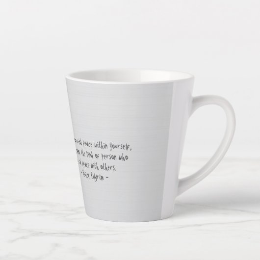 ヨガ瞑想指導者レイキマスター蓮の座り姿勢 カフェラテマグ (右)