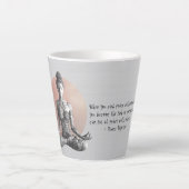 ヨガ瞑想指導者レイキマスター蓮の座り姿勢 カフェラテマグ (正面)