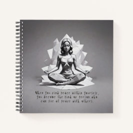 ヨガ瞑想指導者レイキマスター蓮の座り姿勢 ノートブック