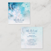 *~*ヨガ瞑想曼荼羅霊気フローラグリッター スクエア名刺 (正面/裏面)