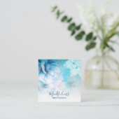 *~*ヨガ瞑想曼荼羅霊気フローラグリッター スクエア名刺 (スタンド正面)