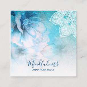 *~*ヨガ瞑想曼荼羅霊気フローラグリッター スクエア名刺