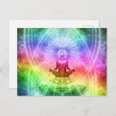 ヨガ瞑想涅槃感動的 ポストカード (正面/裏面)