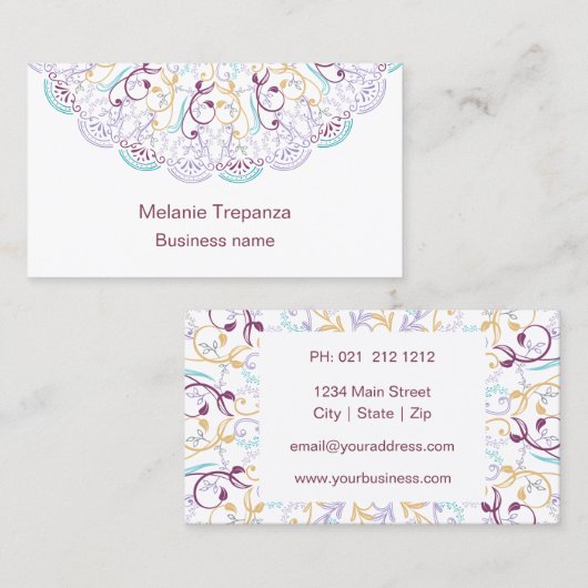 ヨガ瞑想用フローラプロフェッショナル 名刺 (正面/裏面)