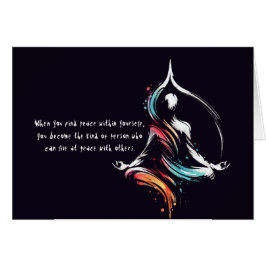 ヨガ瞑想講師 ロータス・ポーズ ブラシ・ストローク