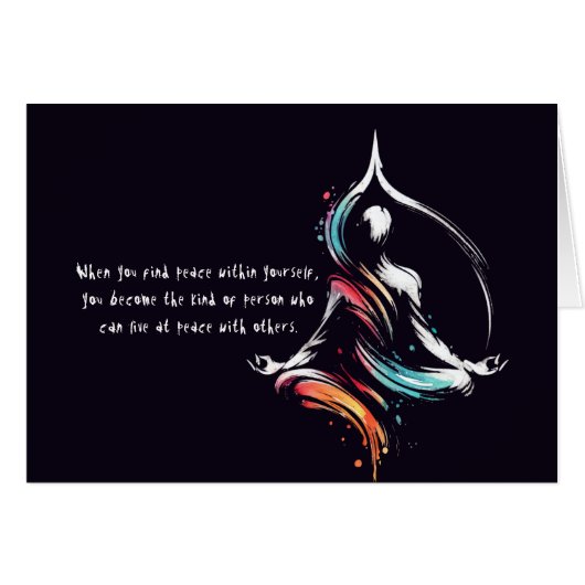 ヨガ瞑想講師 ロータス・ポーズ ブラシ・ストローク (正面横)