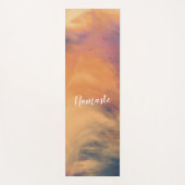 ヨガ瞑想講師 水彩画の夕日空 ヨガマット (正面)