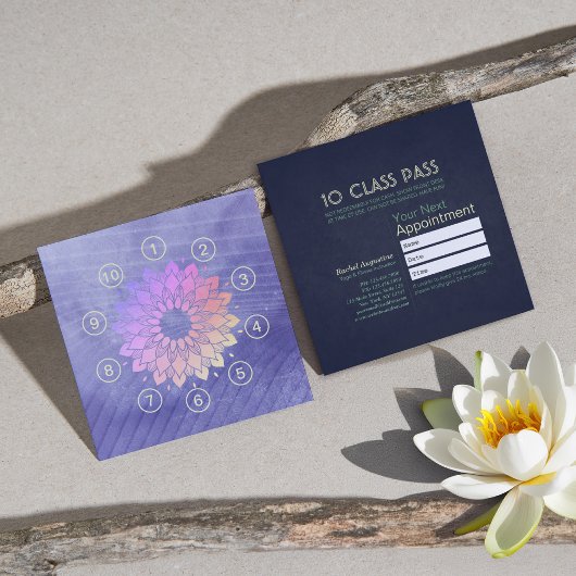 ヨガ瞑想講師　１０回レッスンパス ロイヤリティカード