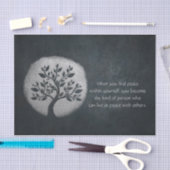 ヨガ瞑想霊気インストラクターシルバーツリー引用文 薄葉紙 (クラフト)