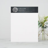 ヨガ瞑想霊気インストラクターブラックシルバーツリー レターヘッド (スタンド正面)