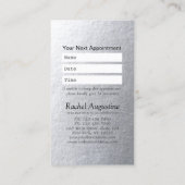 ヨガ瞑想霊気インストラクターブラックシルバーツリー 予約カード (裏面)