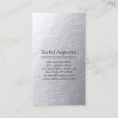 ヨガ瞑想霊気インストラクターブラックシルバーツリー 名刺 (裏面)