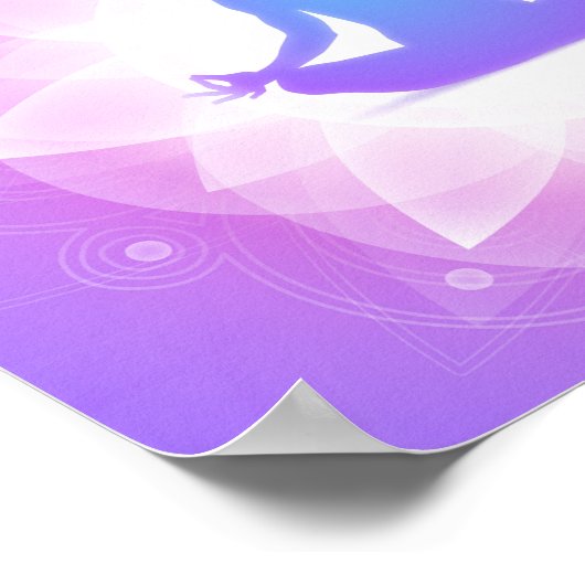 ヨガ瞑想 ポスター (角)