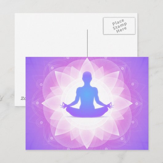 ヨガ瞑想 ポストカード (正面/裏面)