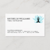 ヨガ瞑想 | Blue Lotus Flower Pattern 名刺 (裏面)