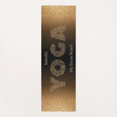 ヨガ私のストレスレリーフ、 浮き彫り!-金ゴールドグリッター ヨガマット (正面)