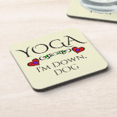 ヨガ私はダウン、犬の飲料用コースター コースター (左側)