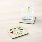 ヨガ私はダウン、犬の飲料用コースター コースター (右側)