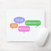 ヨガ精神性禅の座禅スピーチバブル マウスパッド (マウス)