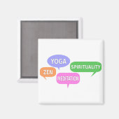 ヨガ精神性禅の座禅スピーチバブル マグネット (正面/裏面)