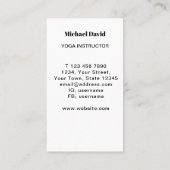 ヨガ素朴インストラクター 名刺 (裏面)