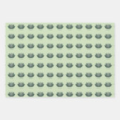 ヨガ蓮の花模様 ラッピングペーパーシート (正面3)