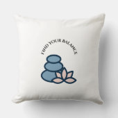 ヨガ装飾用クッション- 「ナマステの雰囲気」 & 「Find Your B」 クッション (正面)