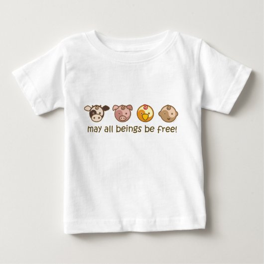 ヨガ話ベビー：すべての存在が無料Tee ベビーTシャツ (正面)