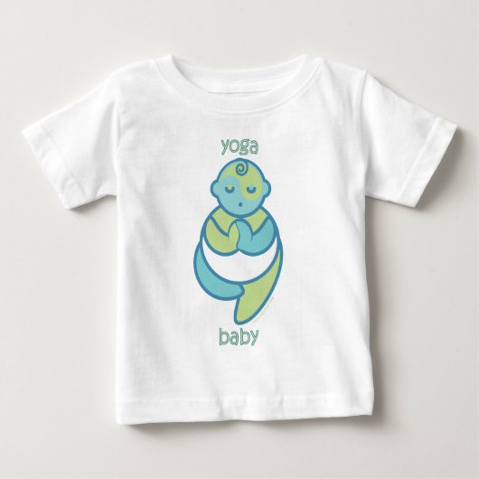 ヨガ話ベビー：ツリーポーズヨガベビー ベビーTシャツ (正面)