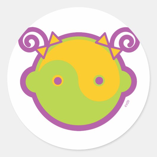 ヨガ話ベビー:ビッグガールイン – ヤン ラウンドシール (正面)