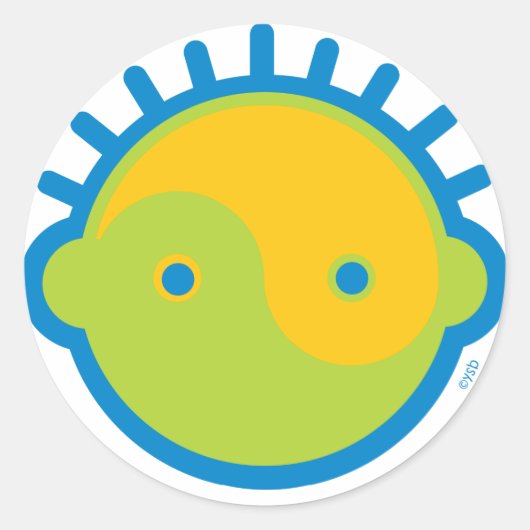 ヨガ話ベビー：ビッグボーイイン – ヤン ラウンドシール (正面)