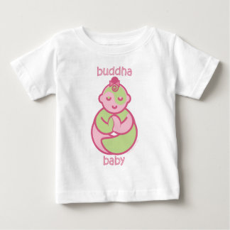 ヨガ話ベビー:ピンクブッダベビー ベビーTシャツ