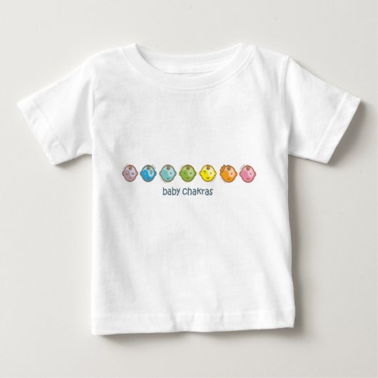 ヨガ話ベビー：全ベビーチャクラ ベビーTシャツ (正面)