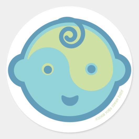 ヨガ話ベビーLil' Yogi Stickers ラウンドシール (正面)