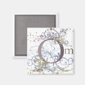 ヨガ話：旋回Omデザイン マグネット (正面/裏面)