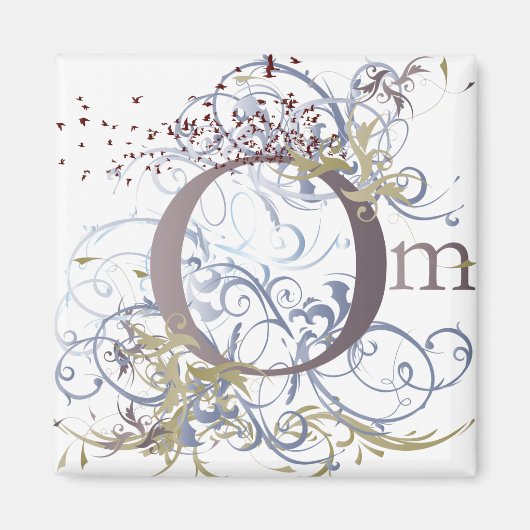 ヨガ話：旋回Omデザイン マグネット (正面)