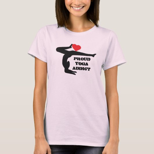 ヨガ誇りを持った中毒-ヨガトップ Tシャツ (正面)