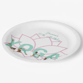 ヨガ誕生日パーティー ペーパープレート (アングル)