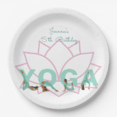 ヨガ誕生日パーティー ペーパープレート (正面)