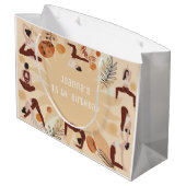 ヨガ誕生日パーティー ラージペーパーバッグ (裏面アングル)