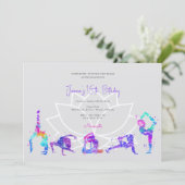 ヨガ誕生日パーティー 招待状 (スタンド正面)