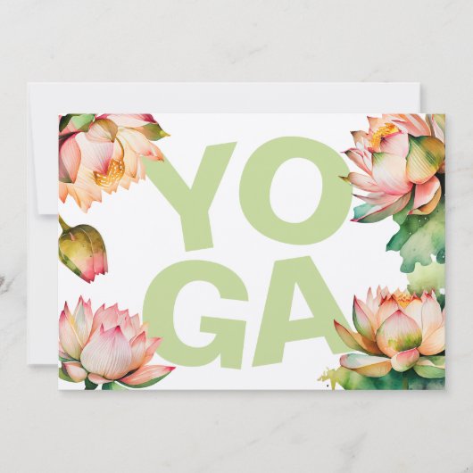 ヨガ誕生日パーティー 招待状 (正面)