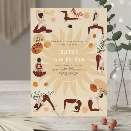 ヨガ誕生日パーティー 招待状