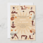 ヨガ誕生日パーティー 招待状 (正面)