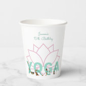 ヨガ誕生日パーティー 紙コップ (裏面)
