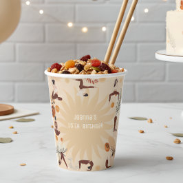 ヨガ誕生日パーティー 紙コップ