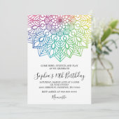 ヨガ誕生日招待状 招待状 (スタンド正面)