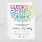 ヨガ誕生日招待状 招待状 (正面/裏面)